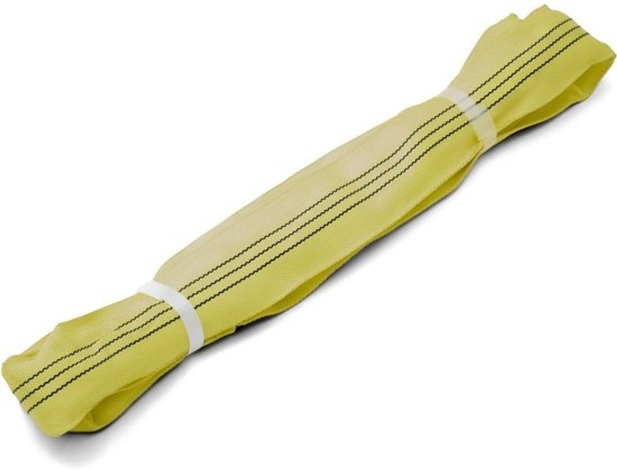 Ronde hijsband - Hefriem hijsketting - Materiaal verplaatsen - Duurzaam polyester - 10 meter 3 ton - Geel