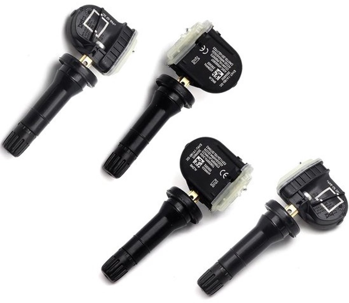Bandenspanningssensoren - TPMS sensoren RDKS - Veilig Rijden - Hoge Kwaliteit Materiaal - 4 stuks - Zwart