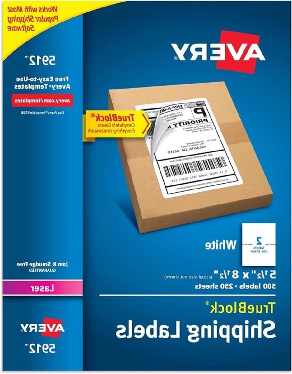 Verzendadres Etiketten - Adresetiketten Printeretiketten - Dozen Organiseren - TrueBlock Technologie - 500 stuks - Wit