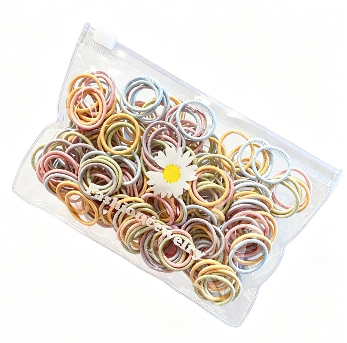 1 stuks‑duim haar elastiek‑haarvriendelijk‑hoog elastisch‑haar elastiek haaraccessoire‑verpakking van 100 stuks‑kleurrijk