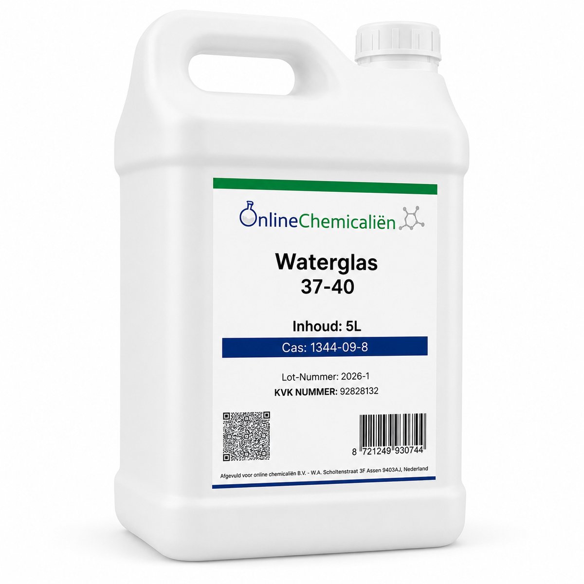 Online Chemicalien – Waterglas 37-40 – 5 Liter – Natriumsilicaat – Voor Beton, Steen & Keramiek