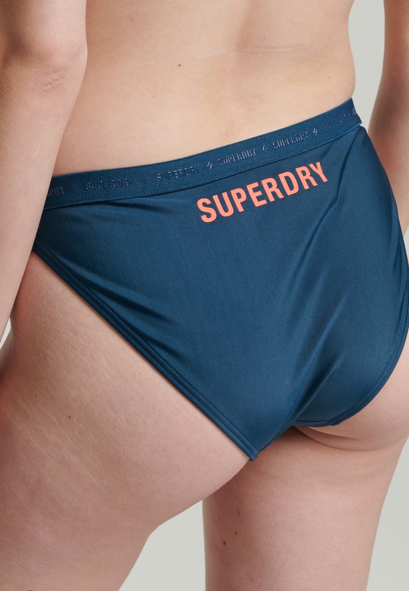Superdry Code Micro elastisch bikinibroekje - Dames - Badpakken blue bottle