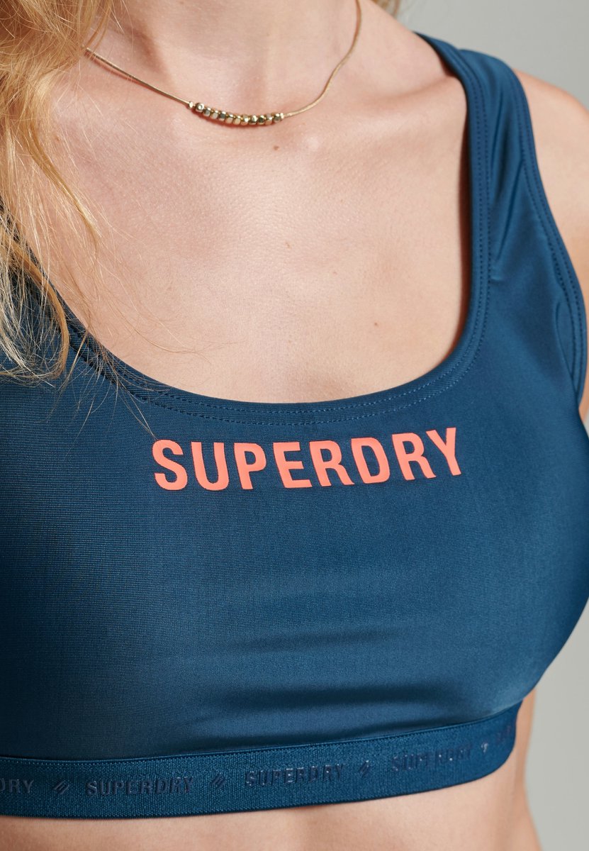 Superdry Elastisch Code Micro topje - Dames - Badpakken blue bottle