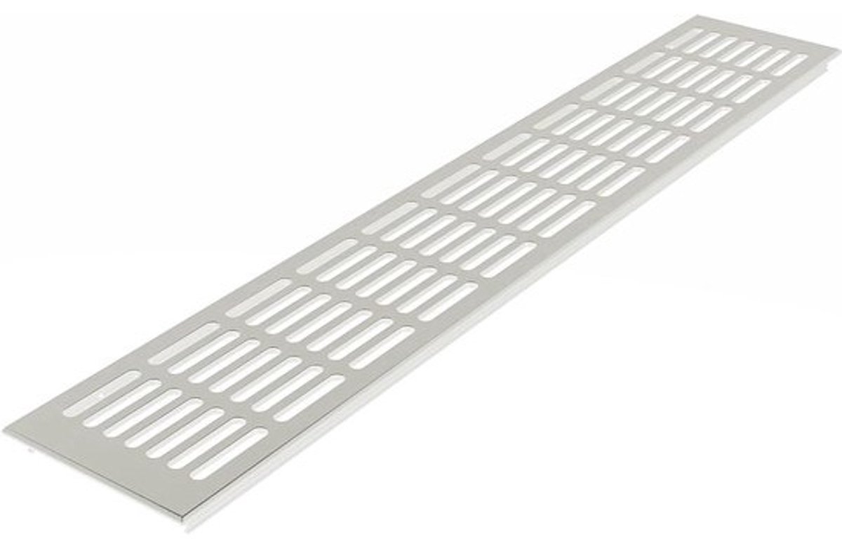 Ventilatierooster Aluminium - Rooster Ventilatie - Frisse Lucht Toevoer - Geperforeerde Plaat - 20 x 10 cm - RVS Look