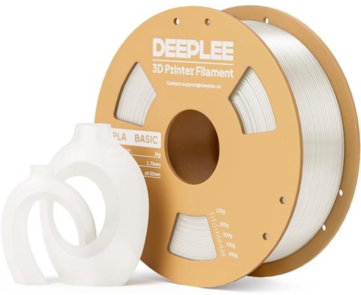 PLA Basis 3D Printer Filament 1.75mm Doorscchijnend 1kg