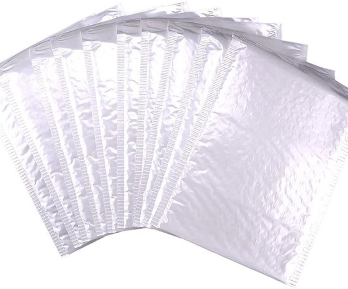 10x Witte Bubbel Enveloppen (10x10 cm) - Waterdichte Verzendzakken met Luchtkussens voor Veilig Verzenden