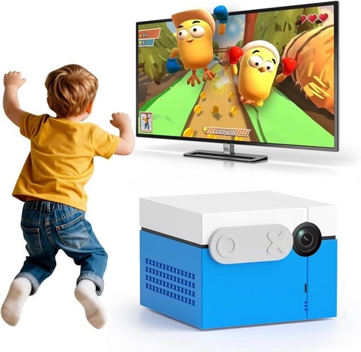 Interactieve Bewegingsspelconsole voor Familieplezier - Plug & Play Spelcomputer Zonder Abonnement