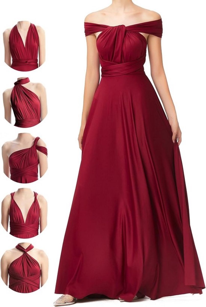Maxi Wrap Jurk voor Bruidsmeisjes en Feestgasten – Veelzijdige Multi-Way Dress in Plus Size
