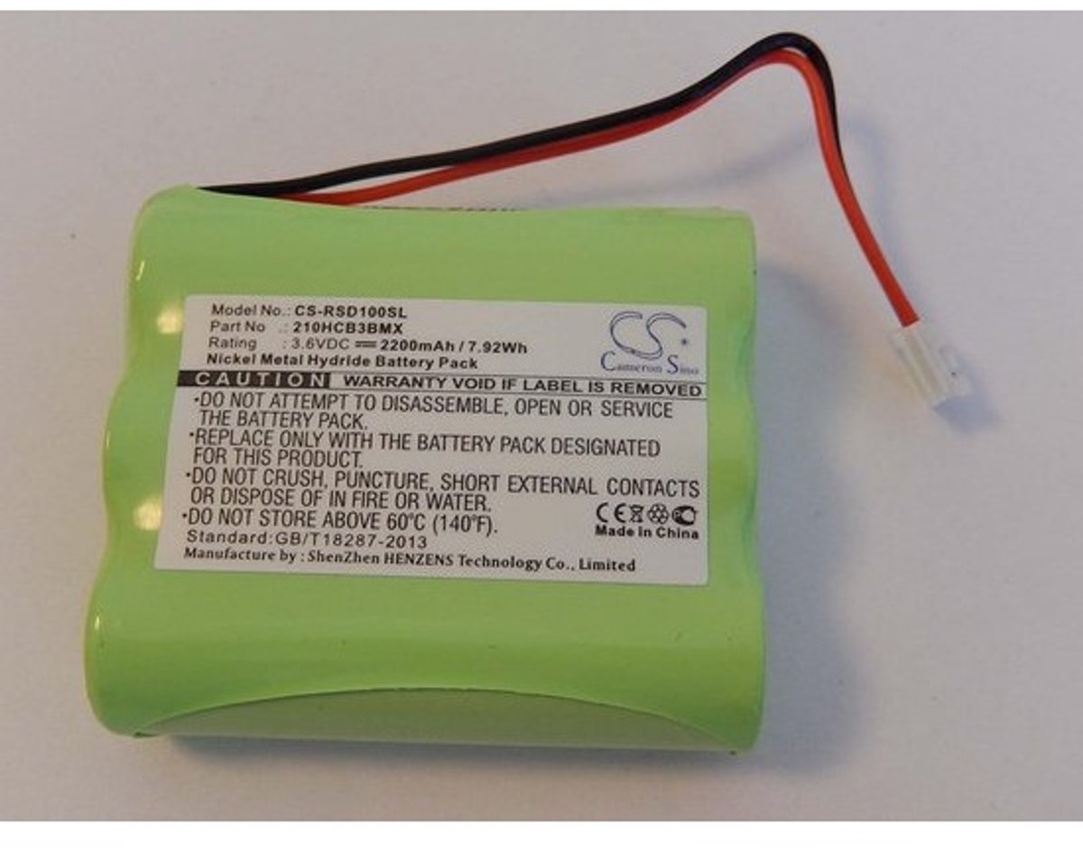 Oplaadbare NiMH Batterij 2200 mAh 3,6V voor Draagbare Radio MP3 Speler