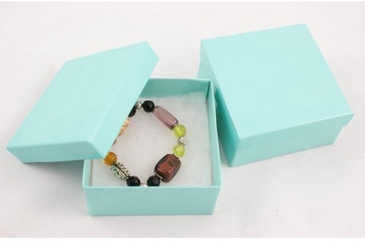 Diepe Armband/Manchet Doos in Groenblauw - Ideaal voor Sieradenopslag