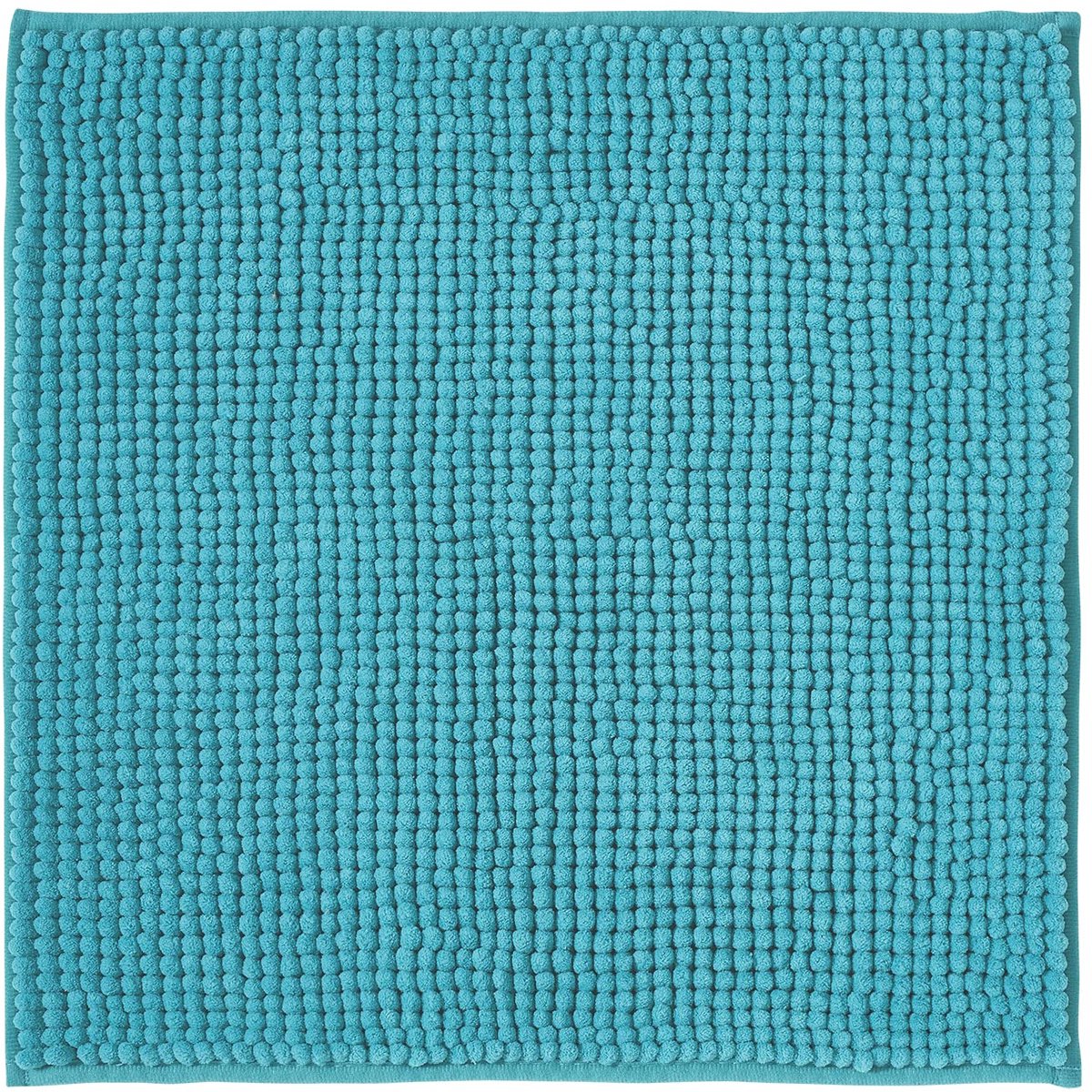 Badmat - Antislip Wasbaar van Chenille - Te combineren als set voor Douche, Badkuip en Toilet - Petrol Turquoise 45x45 cm