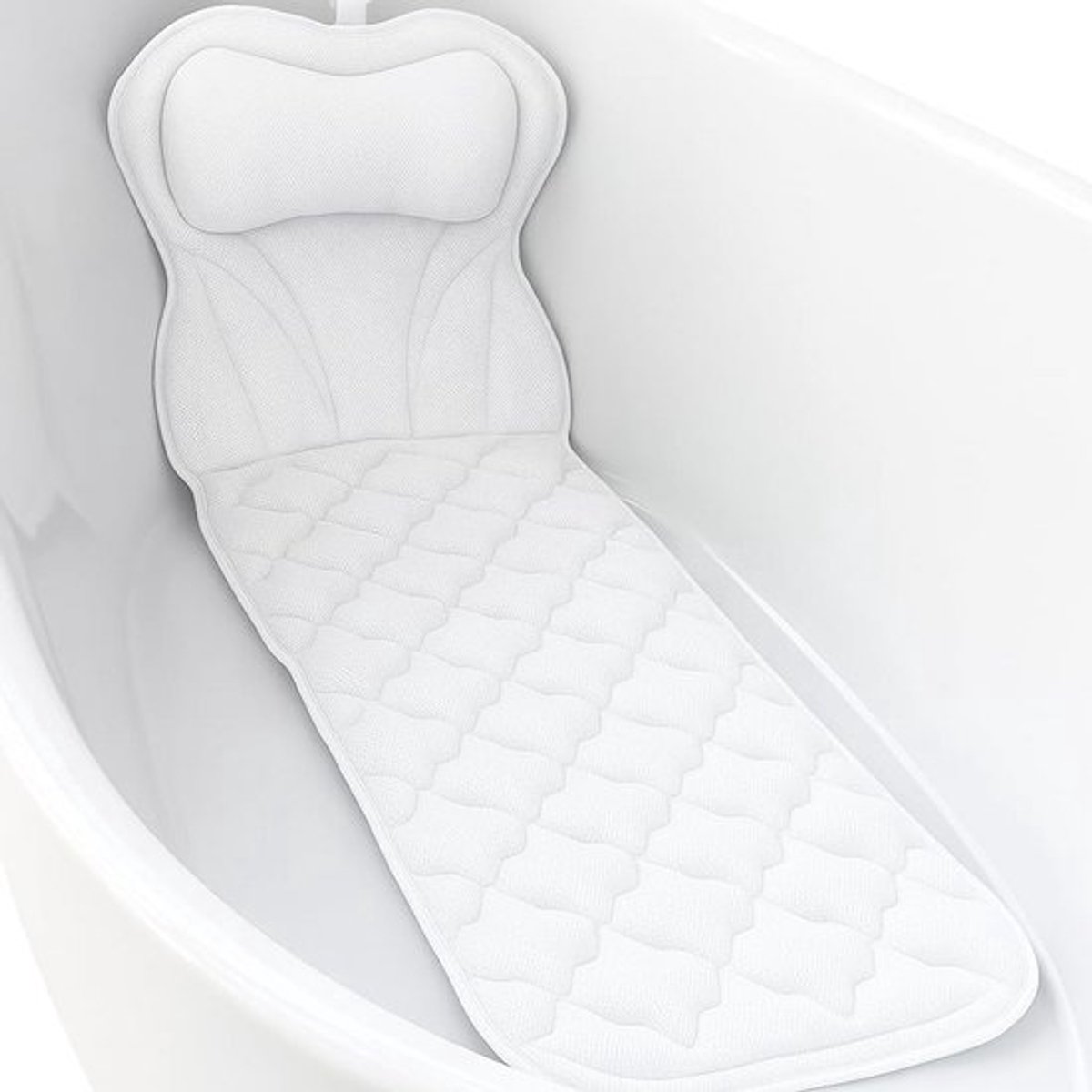 Luxe Badmat met Neksteun en Sterke Zuignappen - Volledige Lichaamsondersteuning voor Wellness en Spa