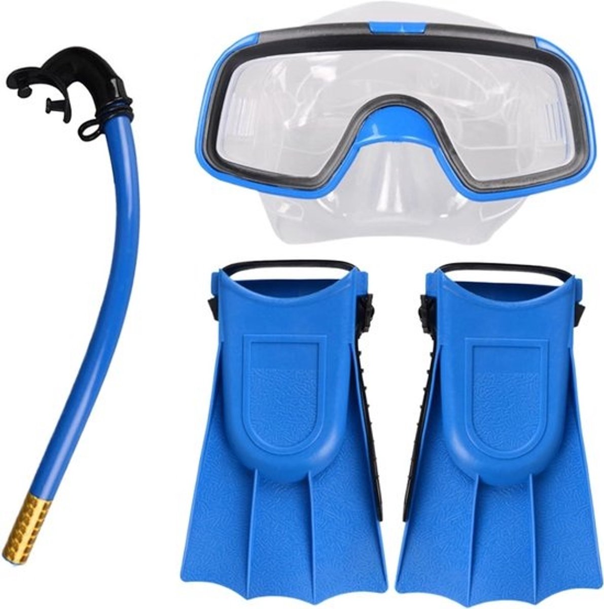 Kinder snorkelset - Duikbril vinnen - Onderwater ontdekken - Complete uitrusting - Verstelbaar - Blauw