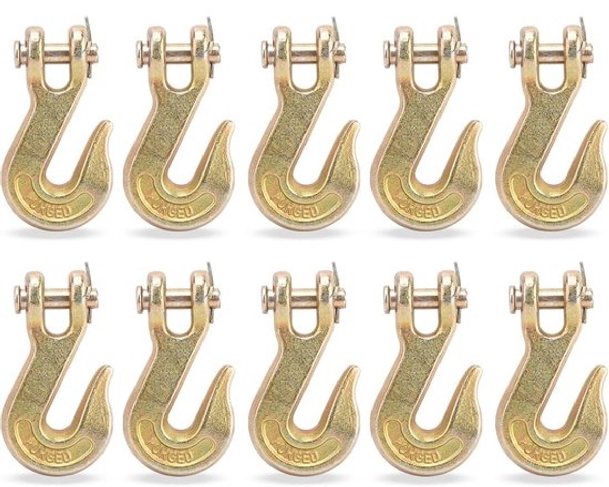 Ketting Haken - Clevis Grab Haken - Zwaar Transport - Grade 70 Staal - 3/8 Inch - Zwart