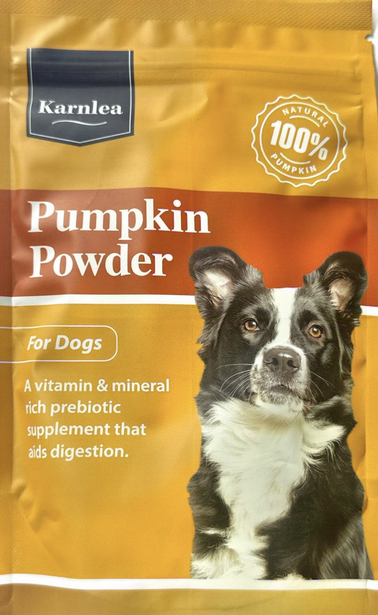 Karnlea Pumpkin - Voedingssupplement voor honden - Pompoen poeder als topping voor honden - Ondersteunt de spijsvertering - 100g