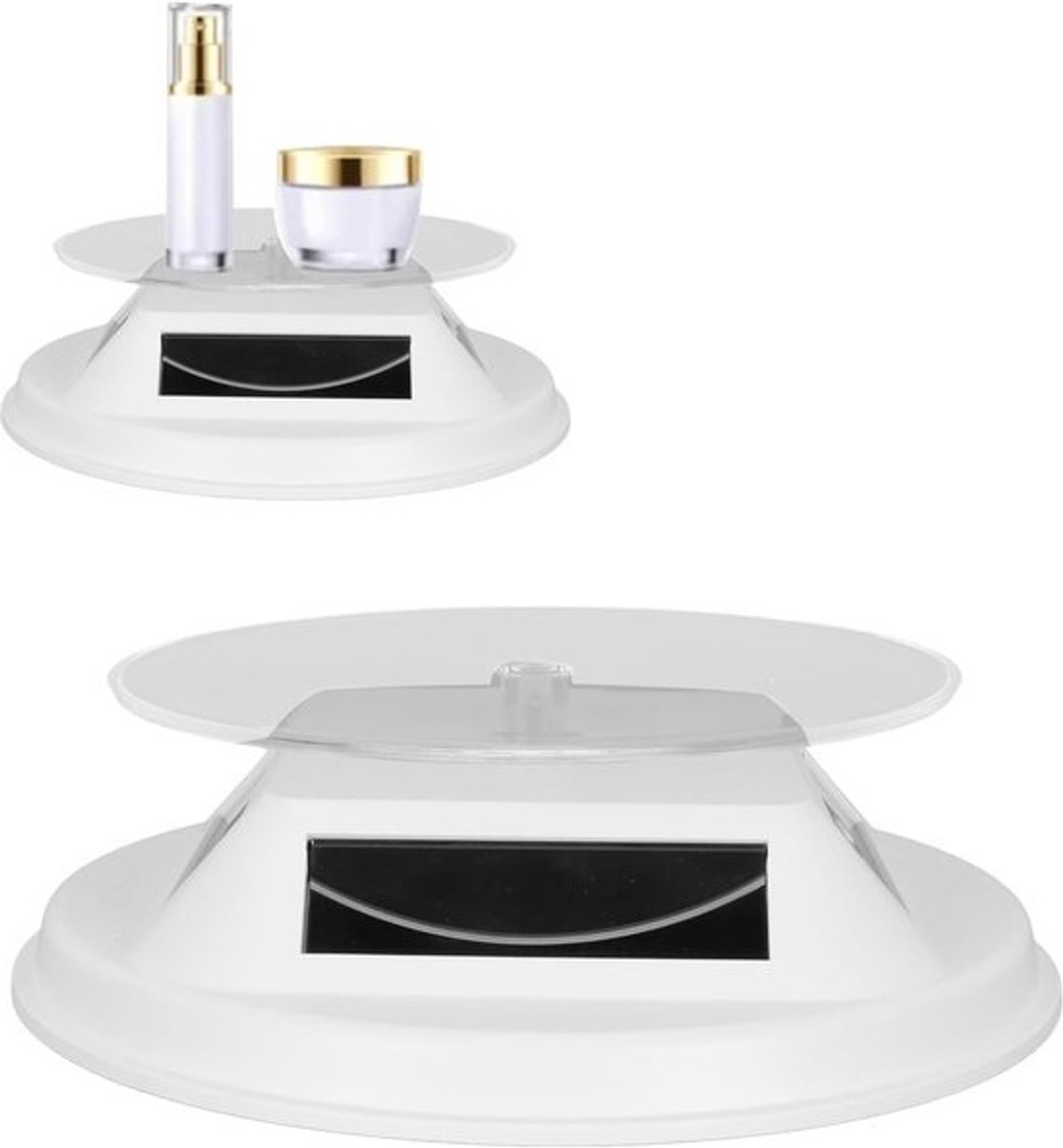 Draaibare Display Standaard - Zonne Display - Product Presentatie - Zonne-energie Aangedreven - 16x16x6 cm