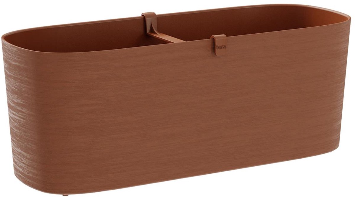 tera Plantenbak Paros rechthoekig Clay bruin 40 cm - Kunststof