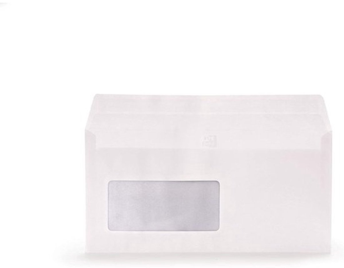 Zelfklevende Enveloppen - Zakelijke Enveloppen - Post Verzenden - Met Venster - 110 x 220 mm - Wit