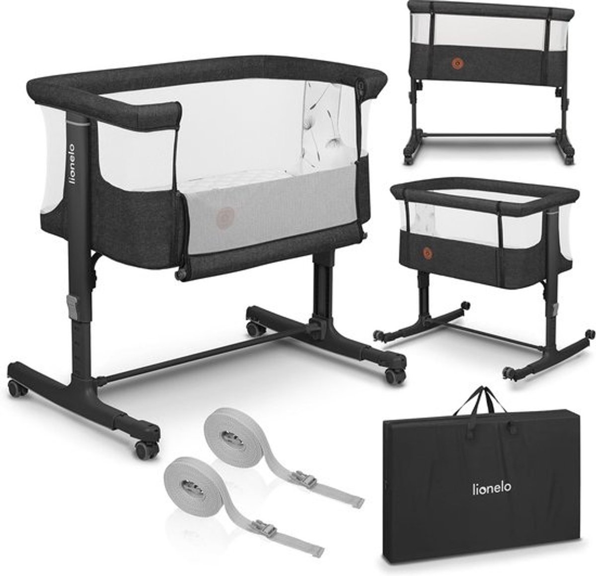 3-in-1 Baby Co-Sleeper voor Comfort en Veiligheid | Verstelbare Hoogte, Hellingsfunctie en Ventilatie