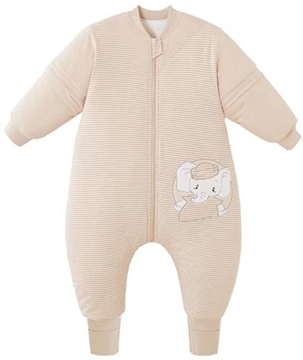 Winter Baby Slaapzak met Voeten - Organisch Katoen - Warme 2.5 TOG Slaapzak voor Kinderen - 100 cm (babyhoogte 105-120 cm)