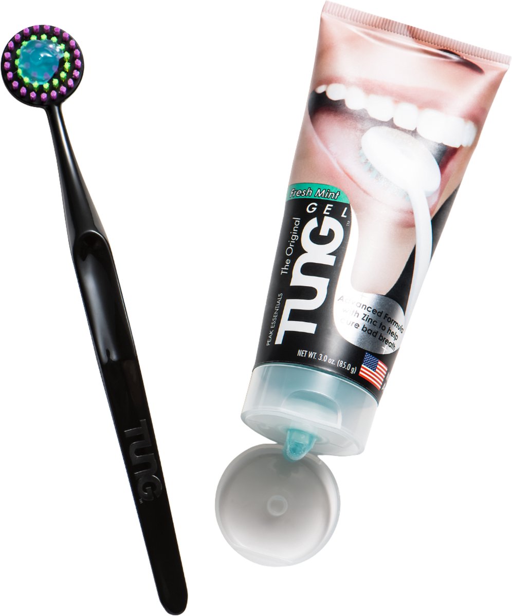 Tung Brush & Tung Gel – 2-delige Set – Voor Tongaanslag & Frisse Adem