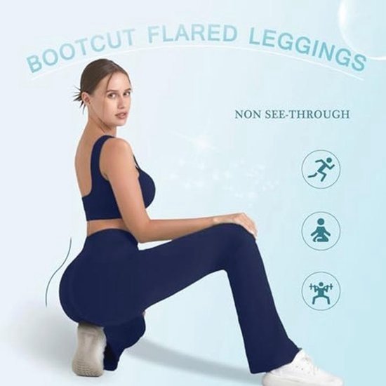 Hoge Taille Flared Yoga Broek voor Dames - Bootcut Sportleggings en Dansbroeken van hoge — afbeelding 3