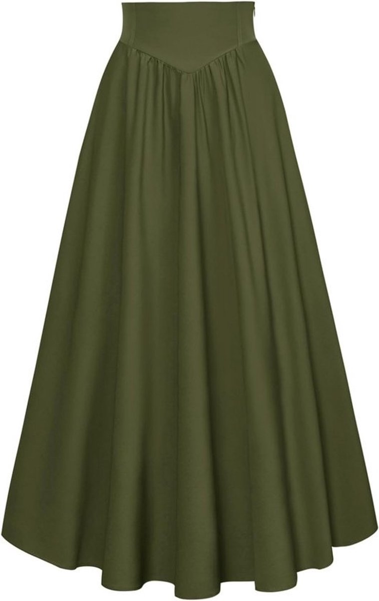 Victoriaanse hoge taille middeleeuwse maxi-rok voor dames
