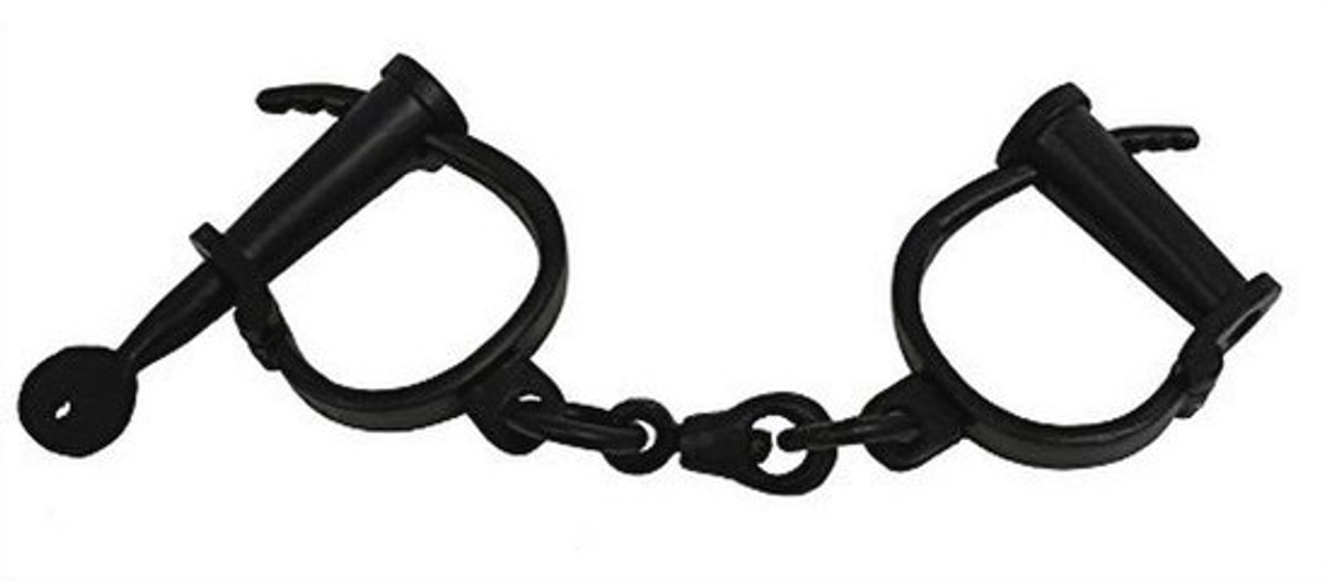 ITDC Replica koloniale of piraat handboeien, Iron Jailor