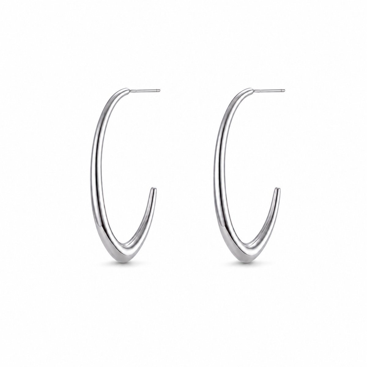 Veldy Oorbellen Dames - Oorbellen Dames Zilver - Zilverkleurige RVS Oorbellen - Stainless Steel Oorbellen - Dames Sieraden - Oorbellen - Zilver