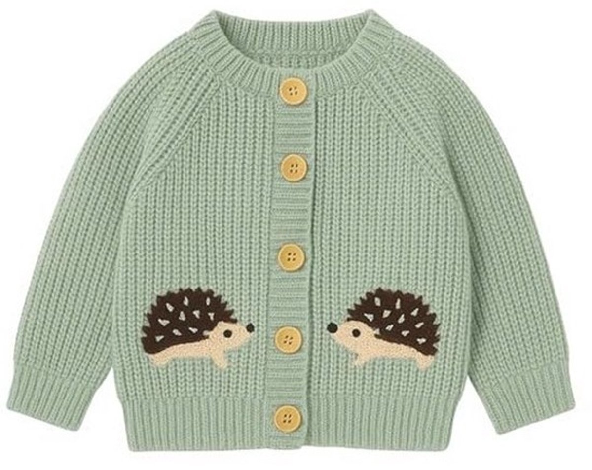 Gehaakte baby cardigan - Warme lange mouwen trui voor herfst en winter - Perfect voor jongens en meisjes