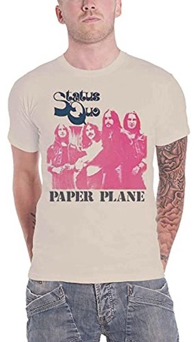 Officieel T-shirt met vliegtuig ontwerp voor mannen - Beige