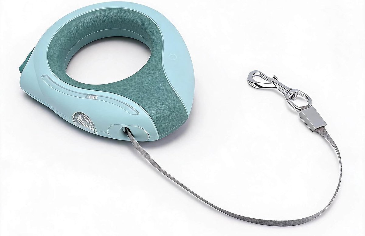 Verstelbare en stevige hondenriem met retractable functie, veilig en stijlvol voor kleine en middelgrote honden