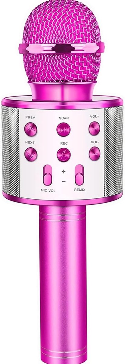 Bluetooth karaoke-microfoon voor kinderen, draagbare karaoke, draadloos, 3-10 jaar, speelgoed