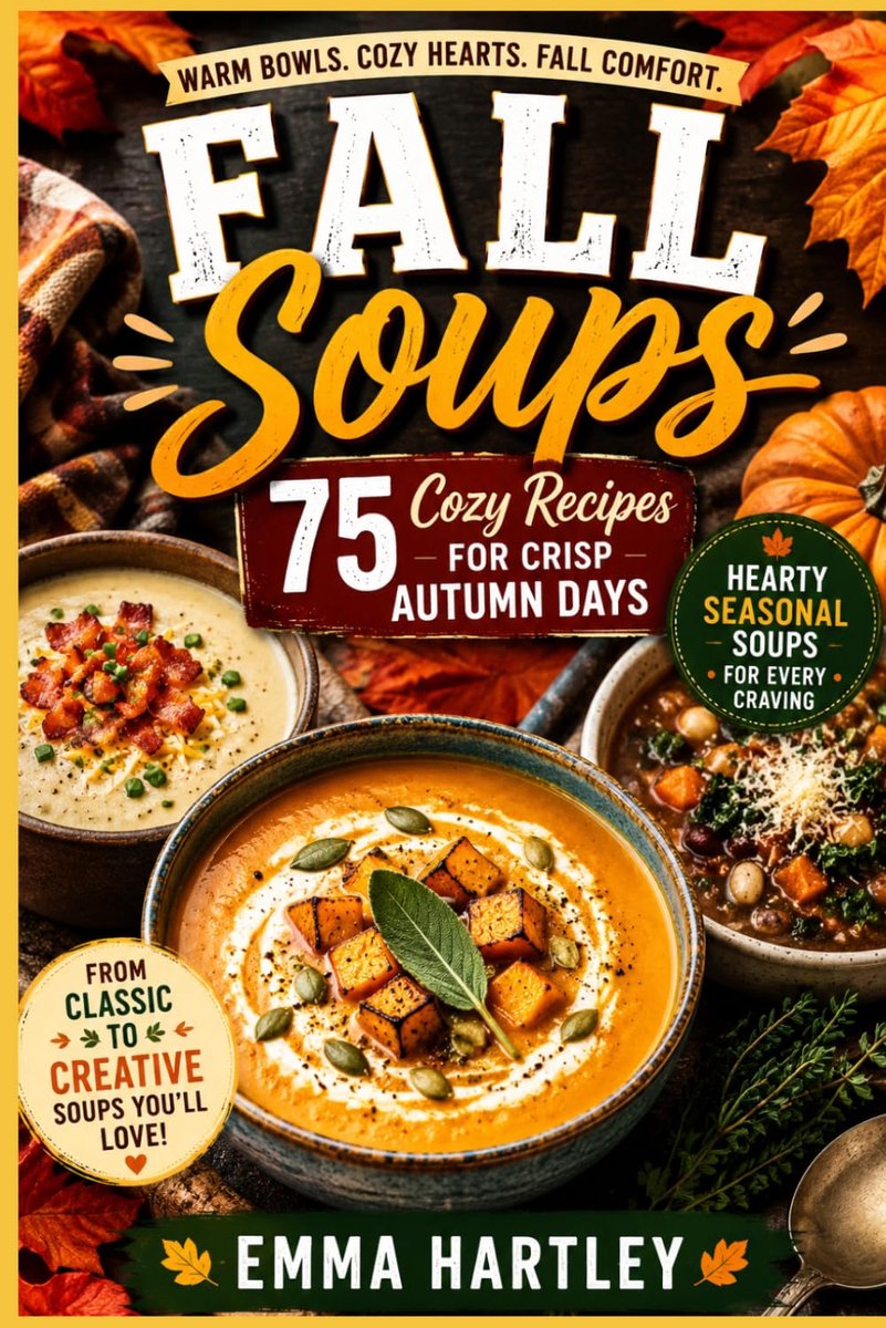 Fall Soups: 75 Cozy Recipes for Crisp Autumn Days: Embrace the warmth of autumn with 75 comforting soup recipes made - ShopVlot