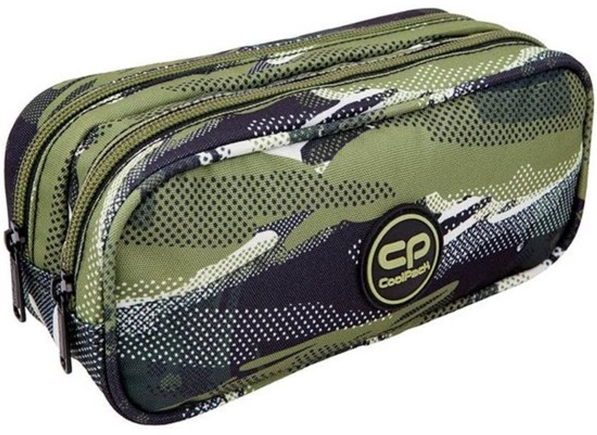 Ruim Pennen etui met Twee Vakken en Duurzaam Polyester