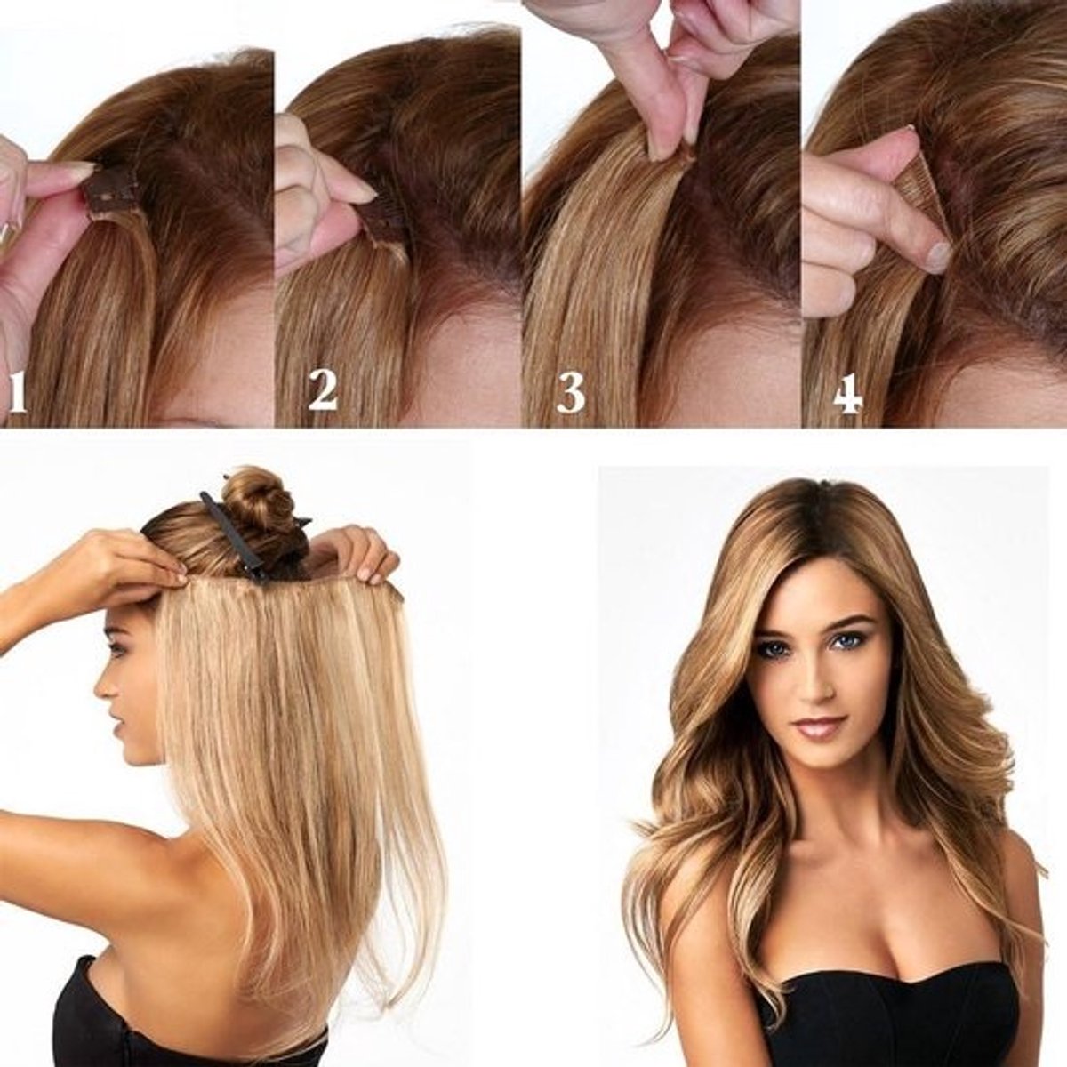 Clip-in Vlecht Haarverlenging 66 cm - Eenvoudig aanbrengen in 1 minuut