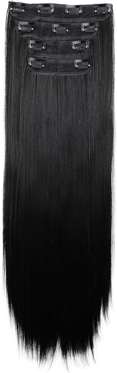 4-Delige XXL Clip-In Haarverlenging Set voor Volumineus Glad Haar
