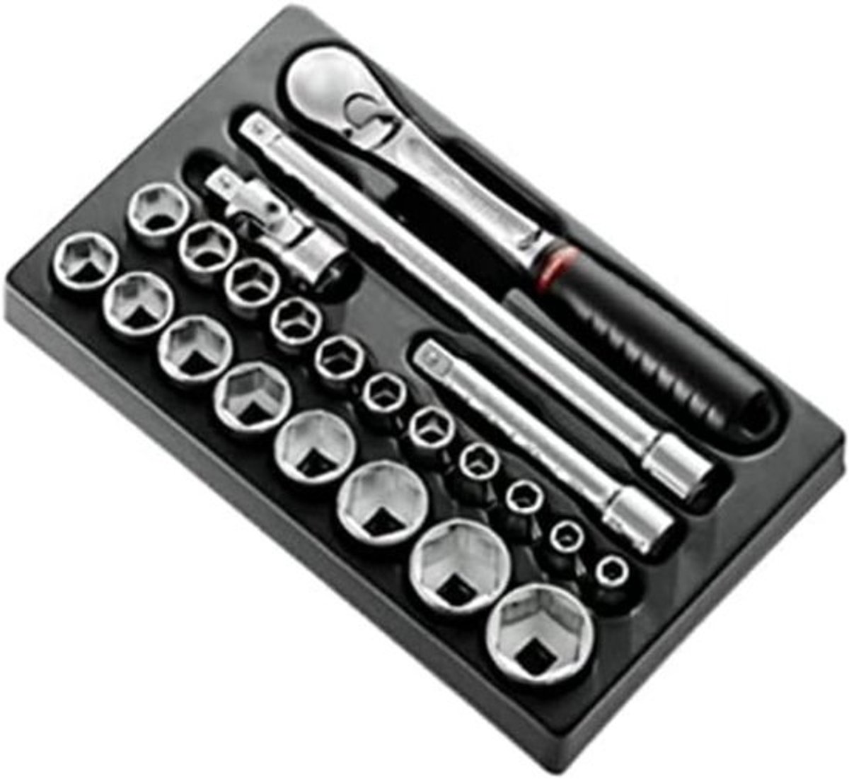 23-Delige Momentsleutel Set met 1/2 Inch Doppen, Metrisch