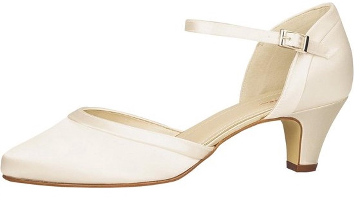 Elegante Dames Bruiloft Pumps met Kant en Enkelbandje