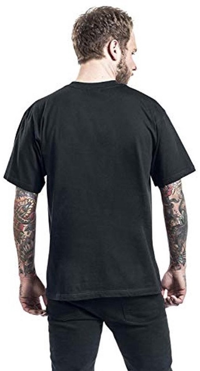 Unisex T-shirt Bearded Skull - Large - Zwart