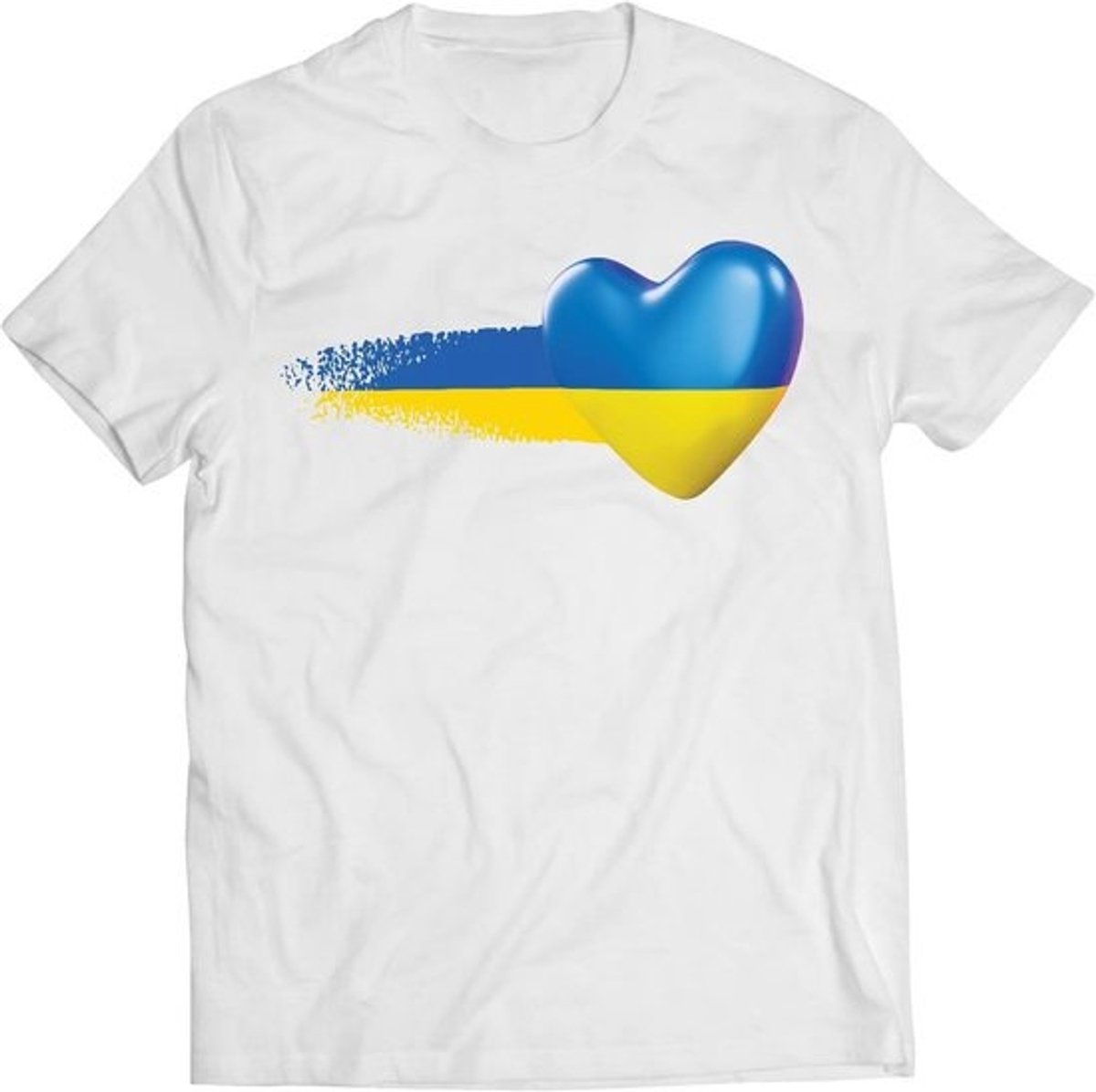 T-shirt met Oekraïense Vlag en Hart Symbool voor Mannen