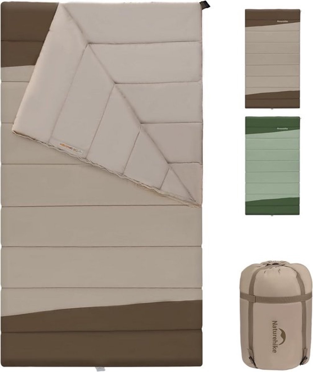 Bredere slaapzak voor 2 personen - dekenslaapzak voor volwassenen en kinderen, warm, wasbaar en draagbaar - perfect voor kamperen en outdooractiviteiten
