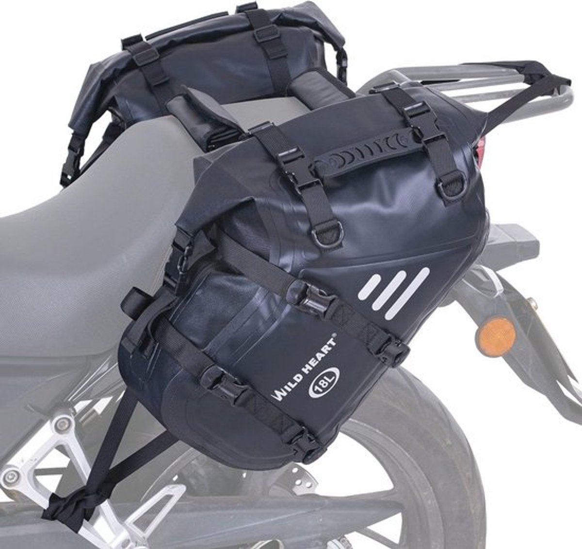 Waterdichte Moottas voor Motorfiets Saddle Bags 36L - Dubbel 18L | Fietstas Accessoire