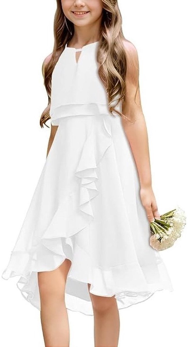 Meisjesjurk Zomer Feest Prinses Bruidsmeisje Jurk Mouwloos