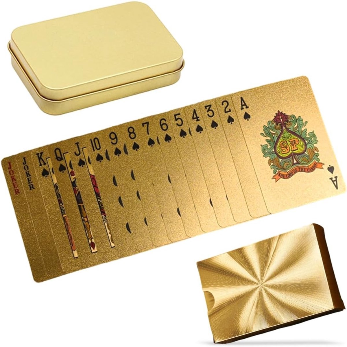 Robuuste Waterdichte PVC Speelkaarten Set van 54 - Luxe Zwarte Diamant Ontwerp met Opbergdoos - Perfect voor Feestjes en Cadeaus