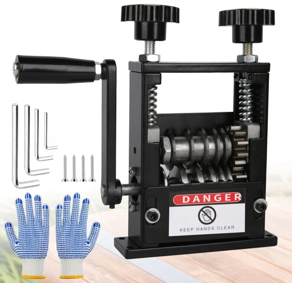 Cherrys Finds - Draadstripper 3-17 mm - Dual-Drive draadstripper - Met Handschoenen - Handmatige Handkrik En Elektrische Boormachine Compatibel - Kabelstripmachine - Zwart