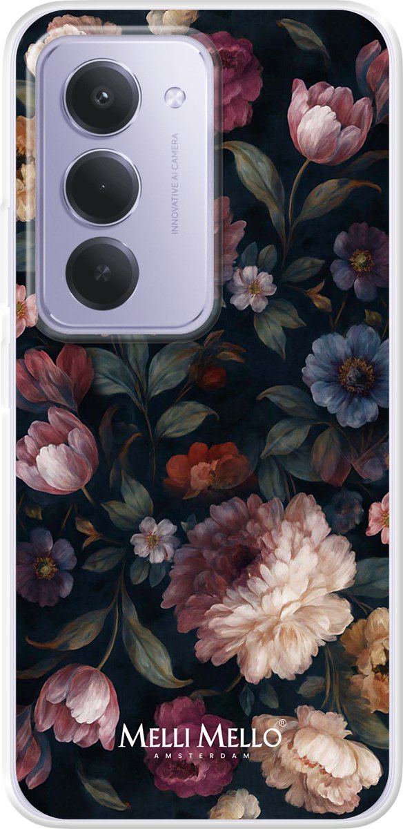 Melli Mello Telefoonhoesje Noir Bloom (Soft case) - Fairphone 6