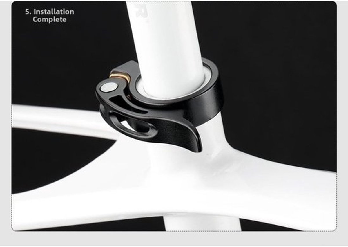 Zadelpenklem Fiets - Zadelklem - Zadelhoogte Verstellen - Quick Release Hendel - 28.6 31.8 34.9 mm - Zwart