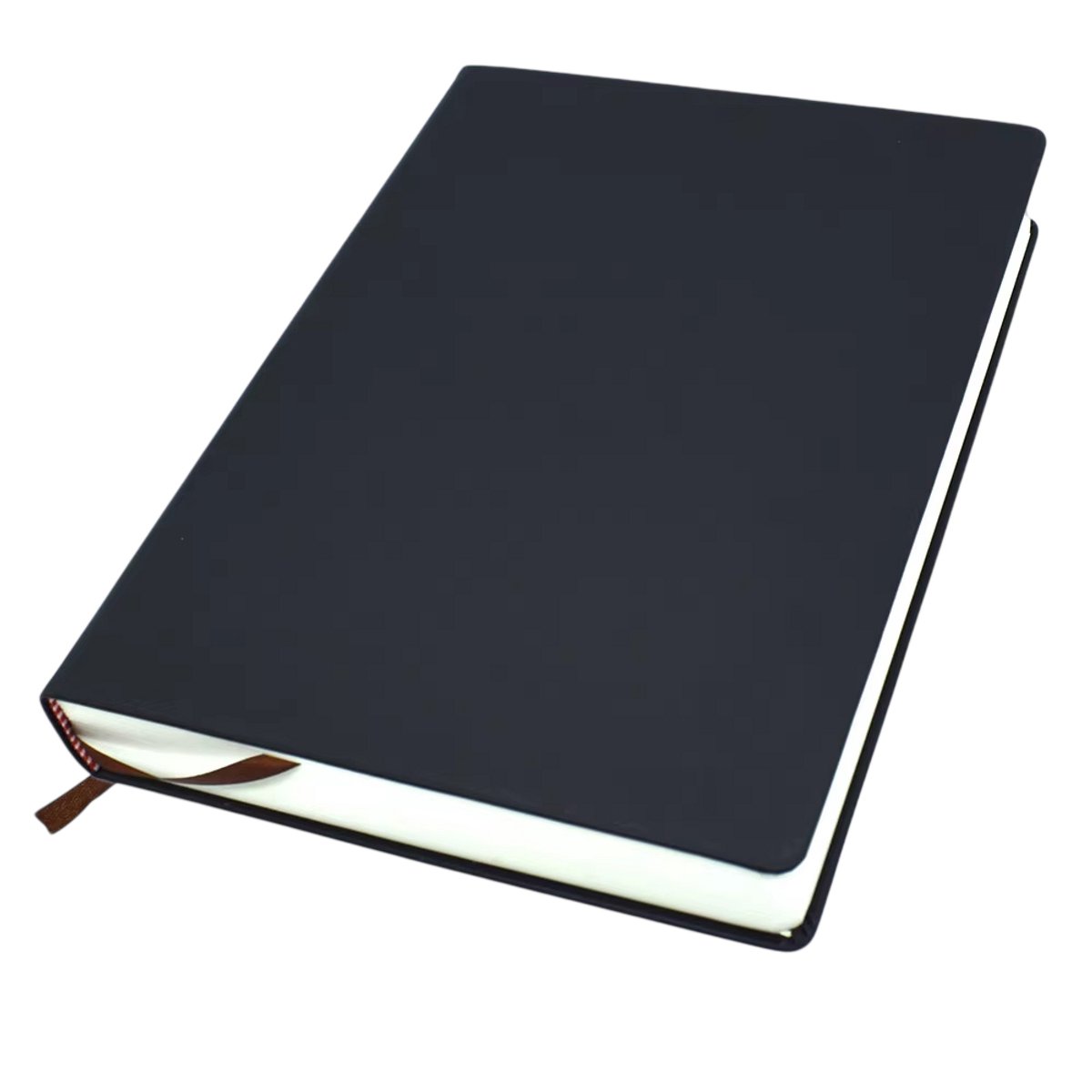 Notitieboek A4 – 660 Pagina's, Blanco Pagina's, Zachte PU-Leren Kaft, Dagboek, Schrijfboek, Schetsboek en Planner - Zwart