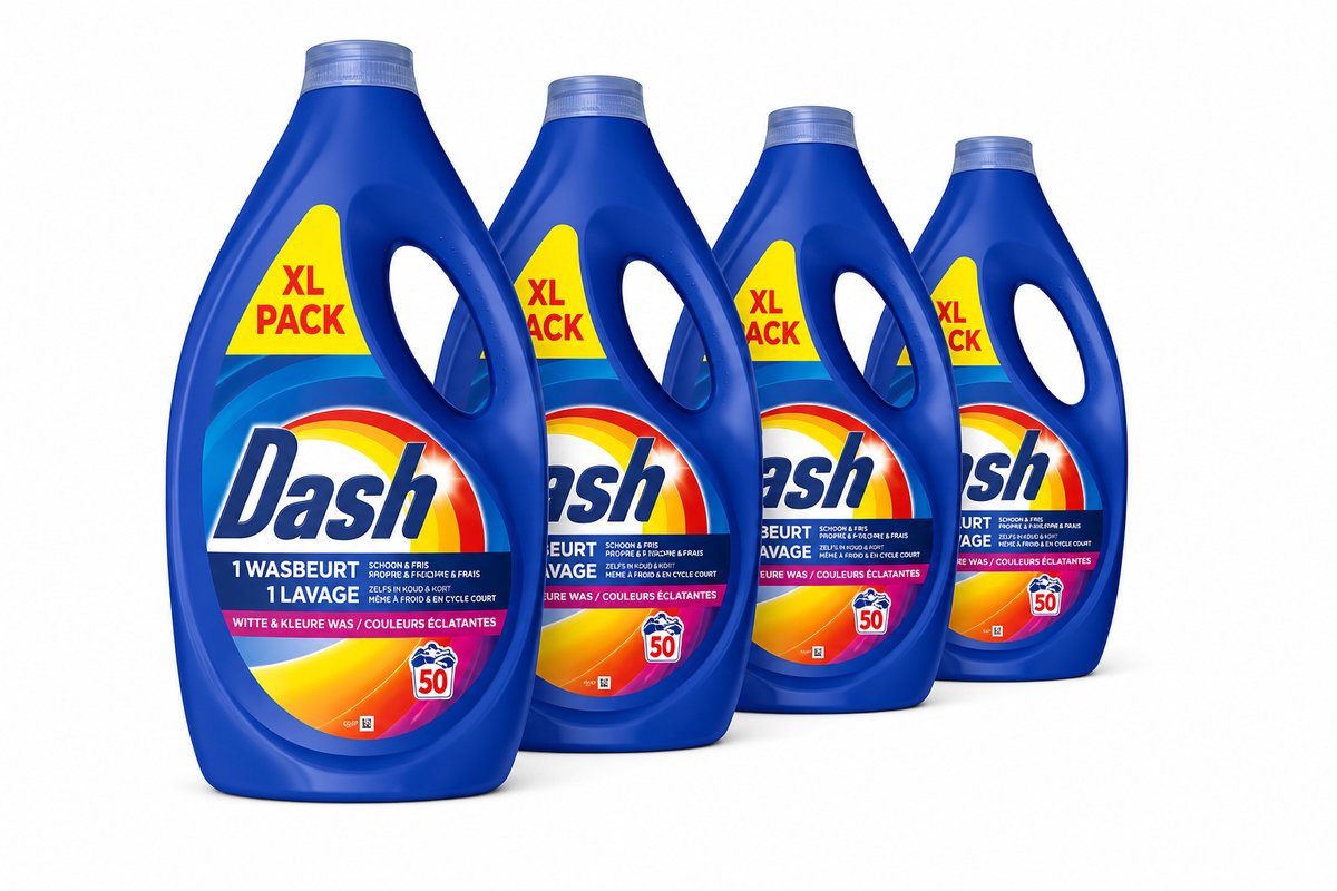 Dash Color Wasmiddel 4x2250ml - 4x50 Wasbeurten
